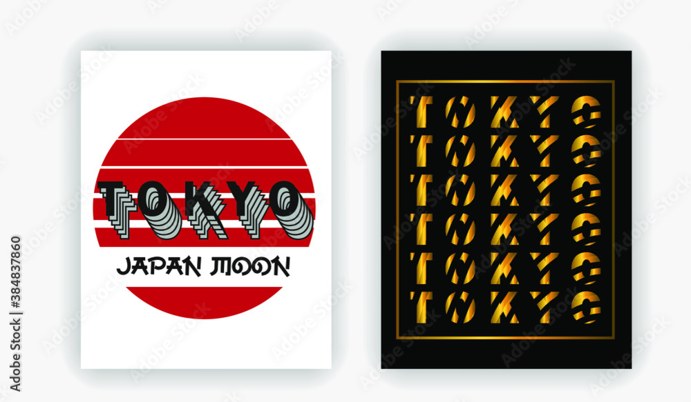 Tokyo style popular typography t-shirt design for clothing sale, poster banner, vector wallpaper Tokyo style popular typography t-shirt design for clothing sale, poster banner, vector wallpaper