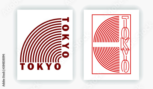 Tokyo style popular typography t-shirt design for clothing sale, poster banner, vector wallpaper