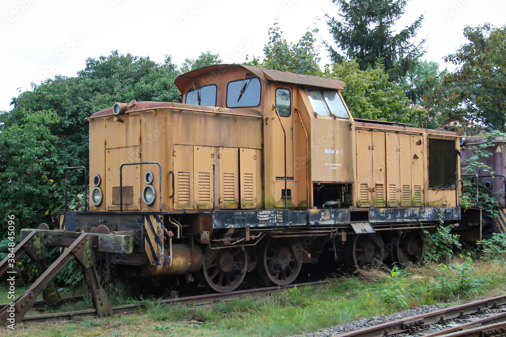 Details von einer Rangierlok oder einer Betriebslok zum rangieren von Wagons