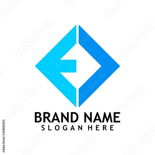 Letter E and D logo design vector