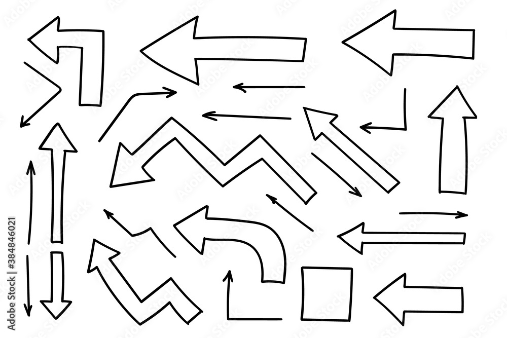 Doodle symbols. Pointer icons. Pointer graphic symbols. Doodle symbols. Pointer icons. Pointer graphic symbols.