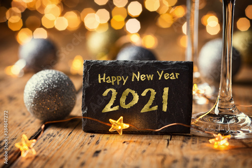 Happy New Year 2021 - Greeting Card - Silvester Party - Celebration