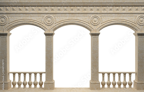Canvas Print Marble antique wall arcade of the ancient world