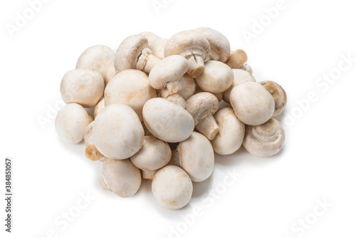 Champignon mushroom isolated on white background.