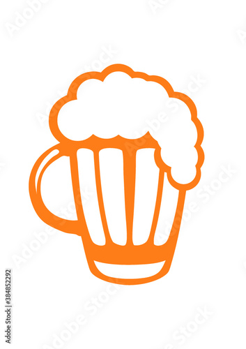 biere mousse alcool verre icone chope