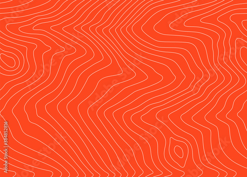 Abstract Seamless Pattern with Salmon Fish Fillet Texture. Vector Background for Fish Packaging, Sushi Restaurants and Menu Design