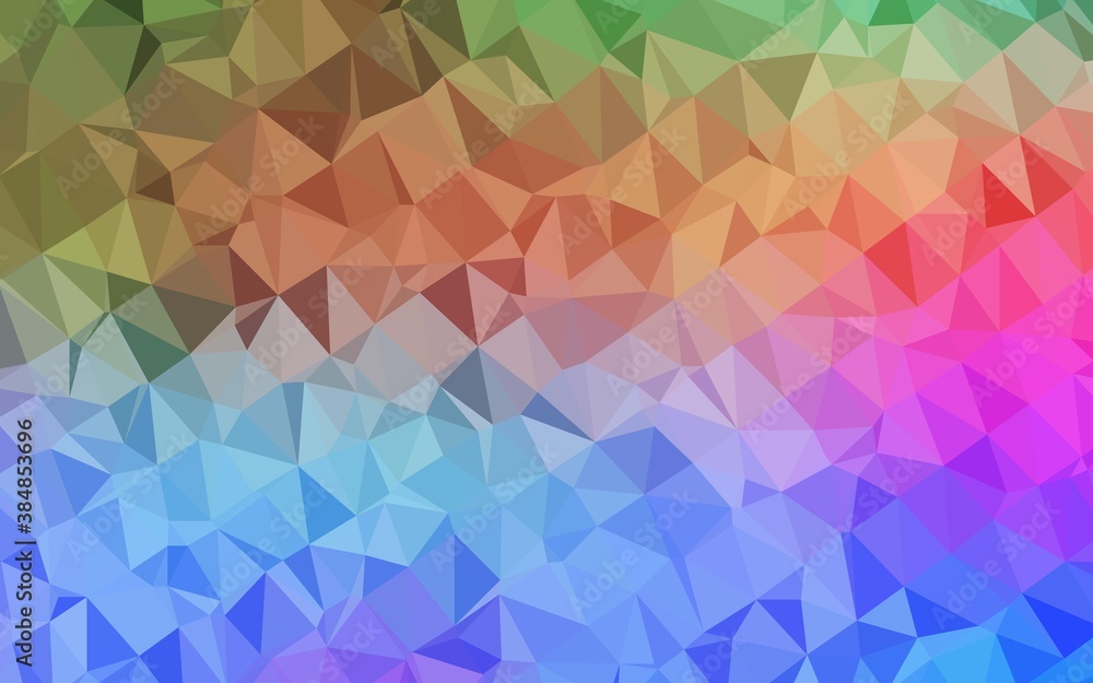 Obraz premium Light Multicolor, Rainbow vector polygonal background.