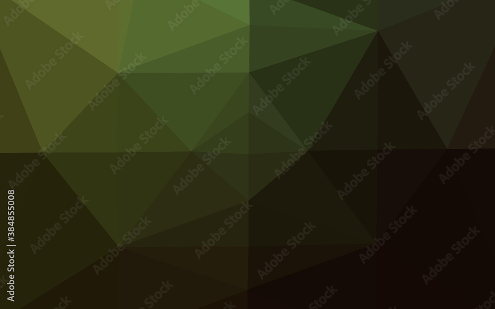 Dark Green vector abstract polygonal cover. Dark Green vector abstract polygonal cover.