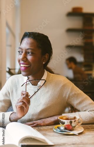 Young woman at cafe