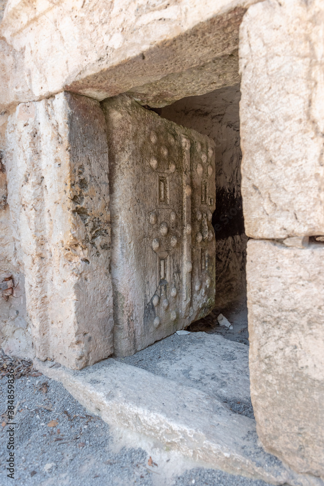 The Cave of Rabbi Yehuda Hanassi at Bet She'arim National Park in Kiryat Tivon, Israel. Burial cave The Cave of Rabbi Yehuda Hanassi at Bet She'arim National Park in Kiryat Tivon, Israel. Burial cave