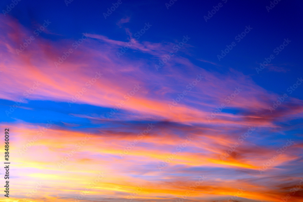 Dramatic colorful sunset
