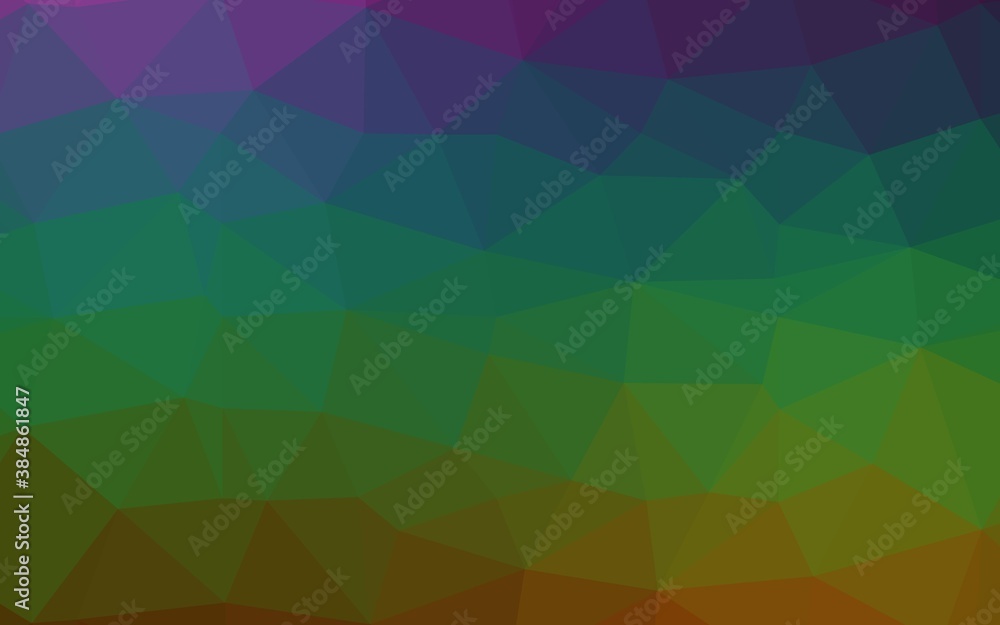 Obraz premium Dark Multicolor, Rainbow vector blurry triangle texture.