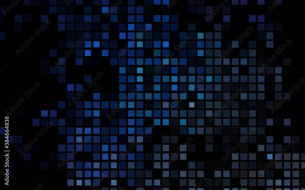 Dark BLUE vector template with crystals, rectangles.