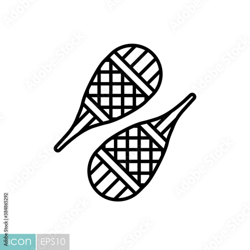 Snowshoes vector icon. Winter sign