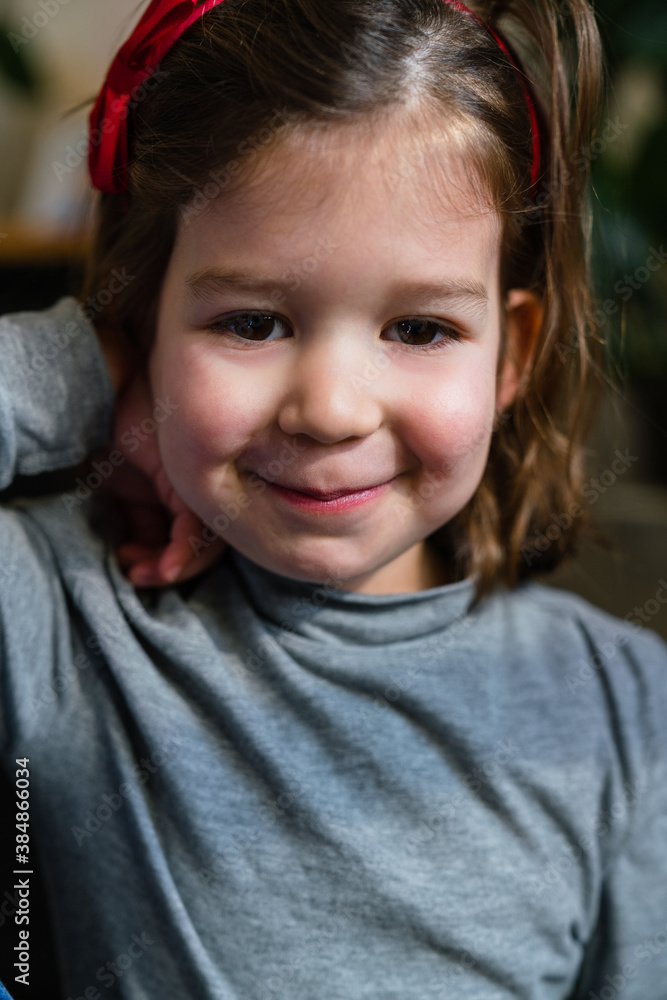 Cute little girl smiling at camera Cute little girl smiling at camera