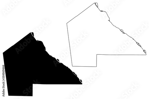 Pike County, Missouri (U.S. county, United States of America, USA, U.S., US) map vector illustration, scribble sketch Pike map