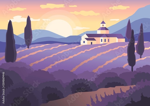 Landscape Sunset in Provence