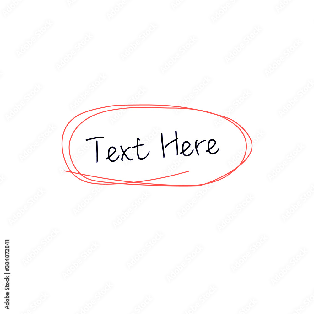 highlighter and marker the text, hand drawn circle lines. Stock vector illustration isolated on white background. highlighter and marker the text, hand drawn circle lines. Stock vector illustration isolated on white background.