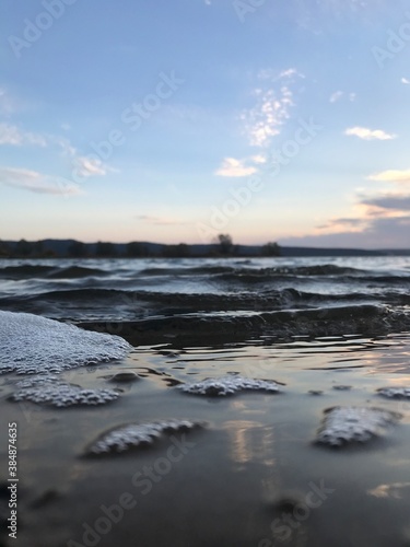 autumn sunset on the beach