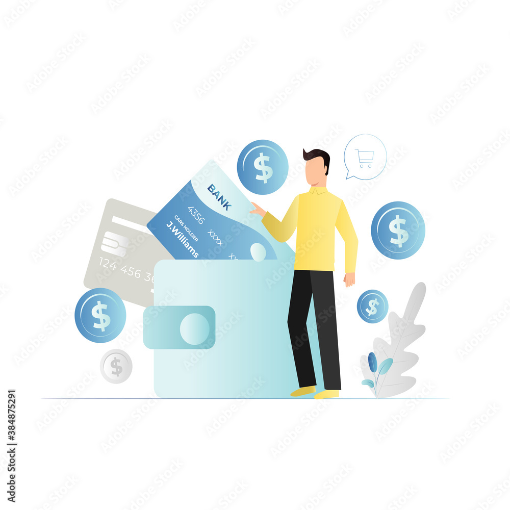Successful, wealthy person, guy takes out several credit cards from his wallet for contactless payment of purchases. Man stores money on debit card. Banking contactless services of receipt in cash. Successful, wealthy person, guy takes out several credit cards from his wallet for contactless payment of purchases. Man stores money on debit card. Banking contactless services of receipt in cash.