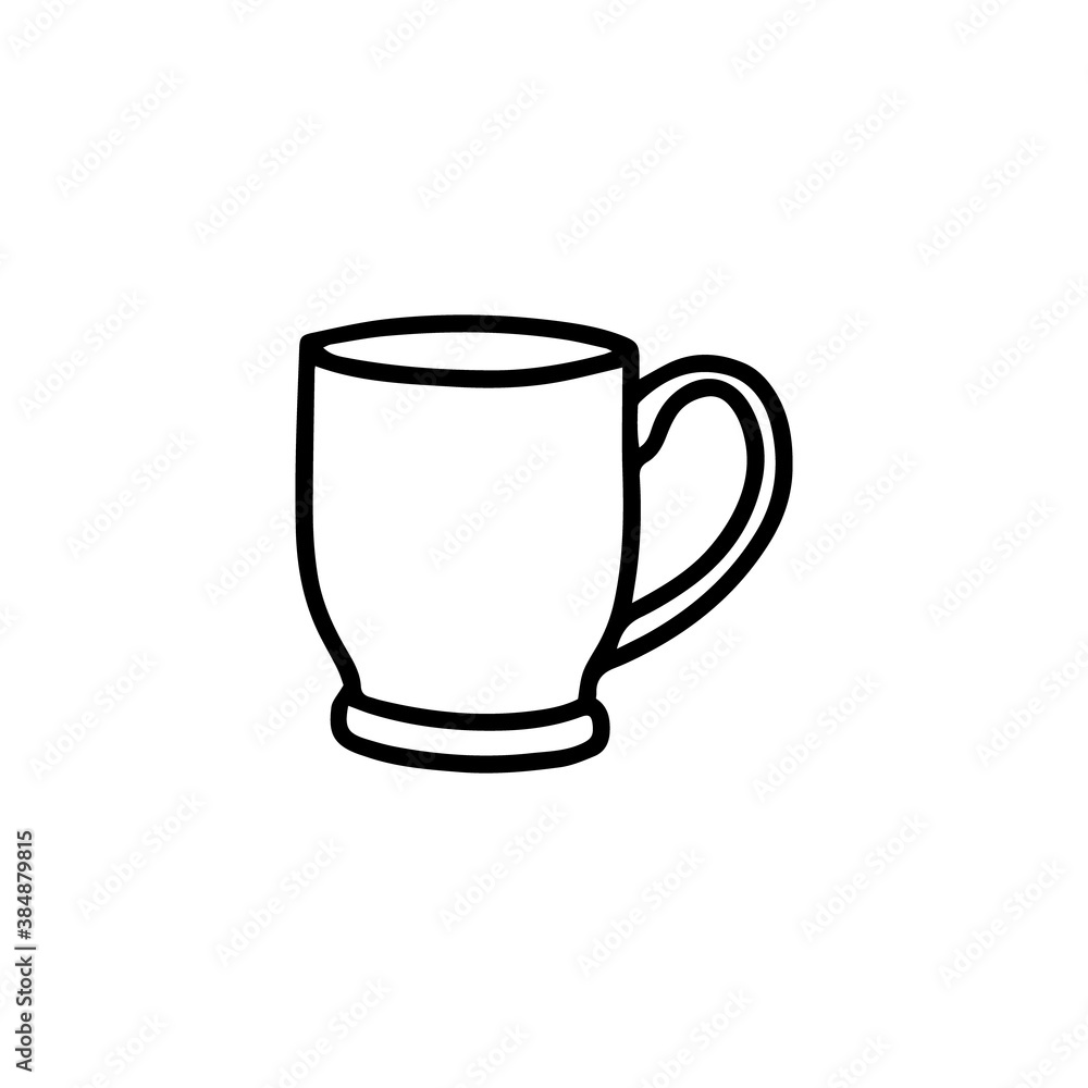 Mug isolated on a white background. Doodle Mug isolated on a white background. Doodle