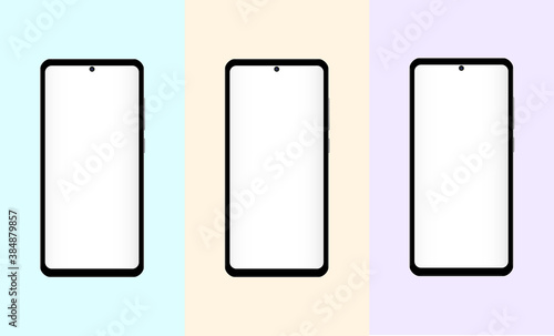 Phone mockup or cellphone template with empty screen