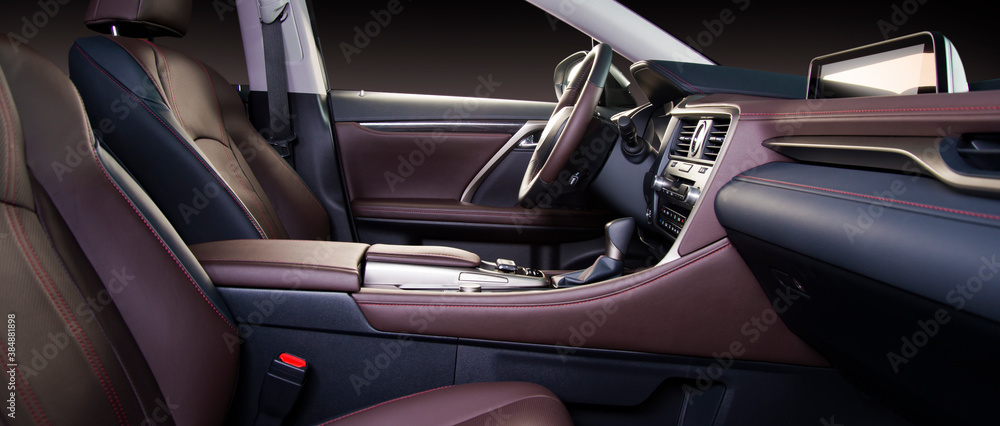 Part of leather car seat details Part of leather car seat details
