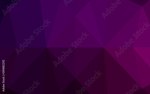 Dark Purple vector shining hexagonal background.