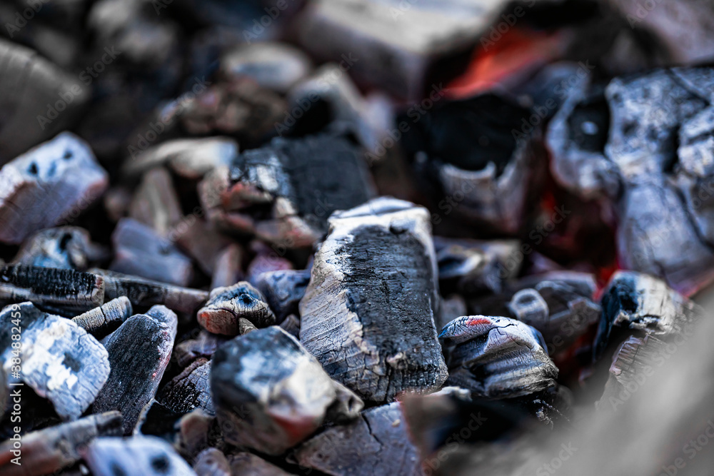 Close-up of burning charcoal Close-up of burning charcoal