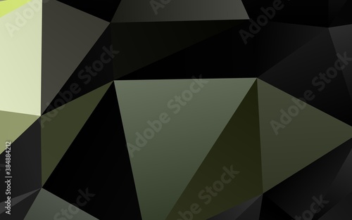 Dark Green vector blurry triangle texture.