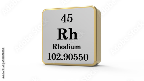 3d Rhodium Element Sign. Stock image