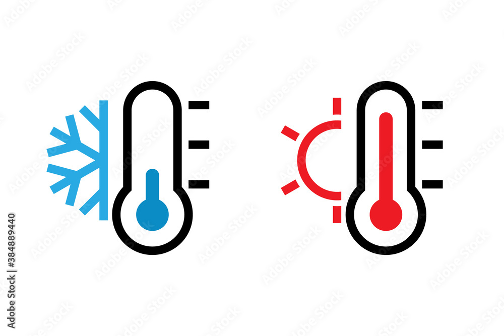 Low and High temperature symbol icon. Clipart image isolated on white background. Low and High temperature symbol icon. Clipart image isolated on white background.