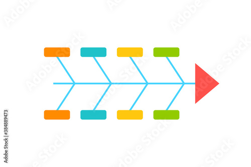 Fishbone diagram template. Clipart image