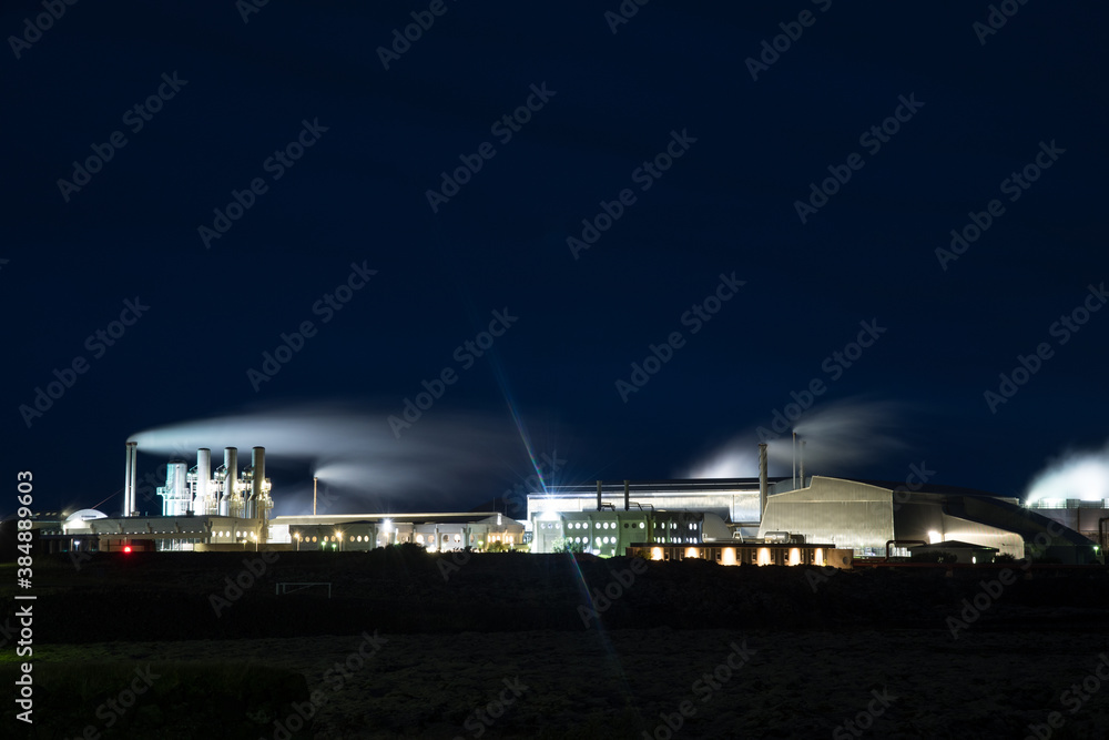 Fototapeta premium The geothermal power station of Svartsengi in Iceland