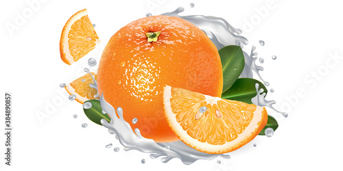 Orange and a splash of milk or yogurt.