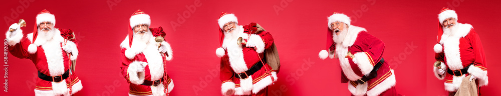 Five Santa Clauses, christmas time. Five Santa Clauses, christmas time.