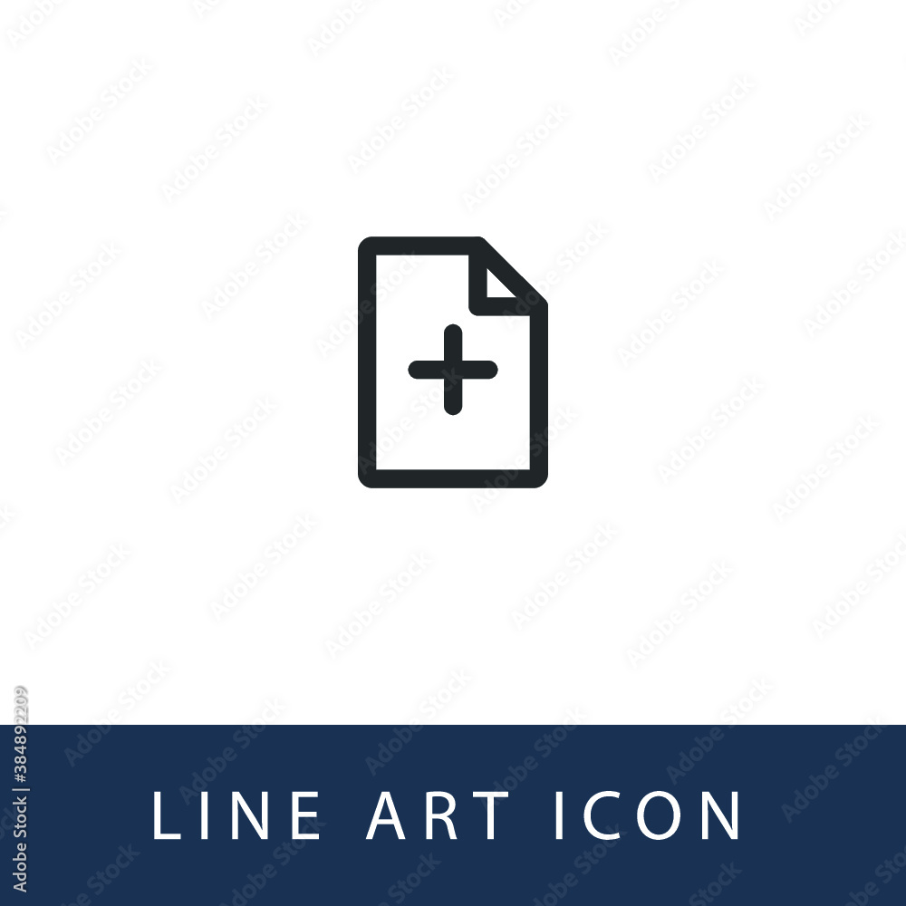 Add New File Illustration Single Icon Design Vector EPS 10 Add New File Illustration Single Icon Design Vector EPS 10