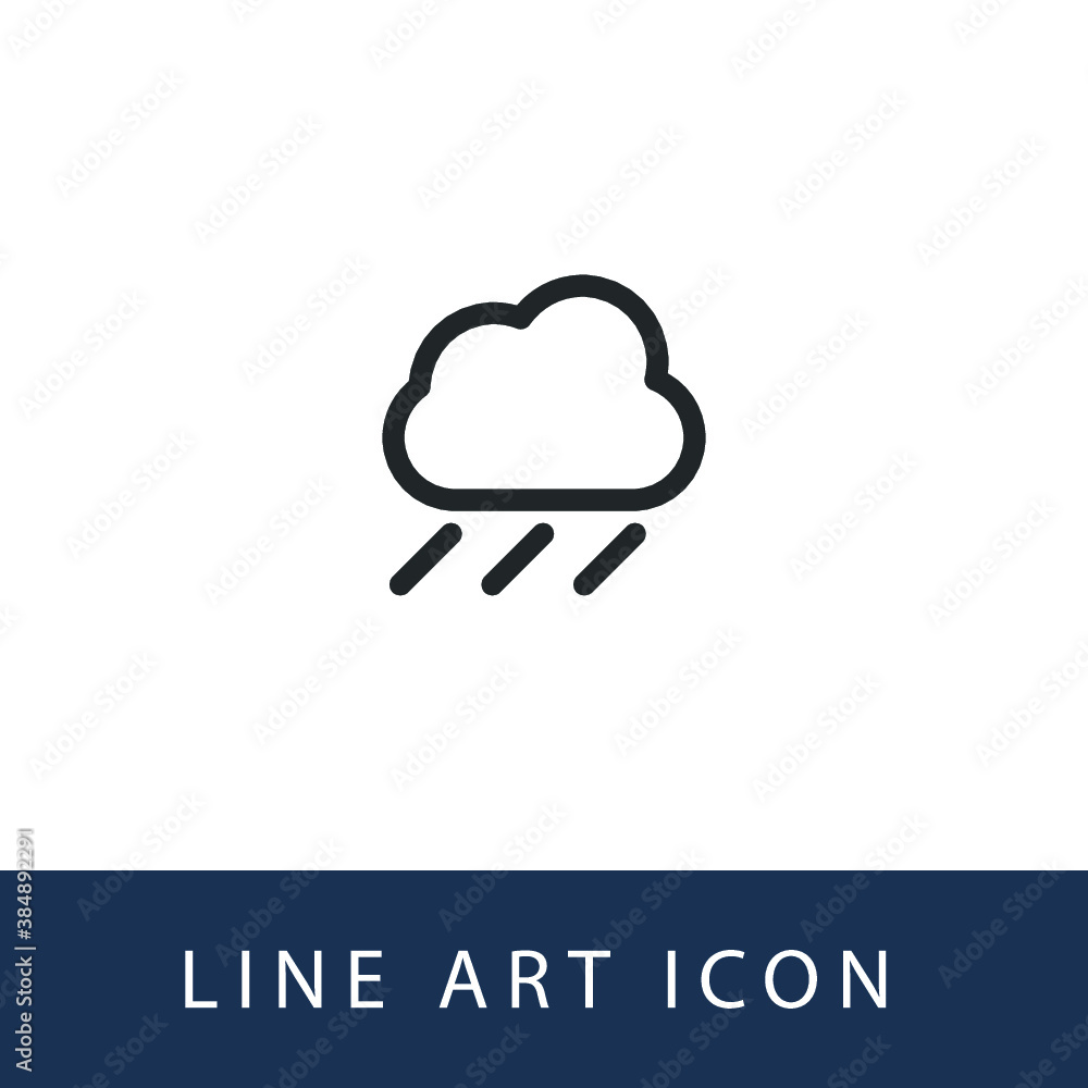 Light Rainy Weather Illustration Single Icon Design Vector EPS 10 Light Rainy Weather Illustration Single Icon Design Vector EPS 10