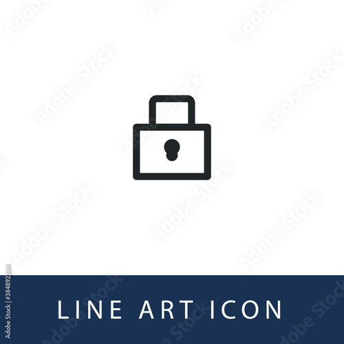 Protect Padlock Illustration Single Icon Design Vector EPS 10