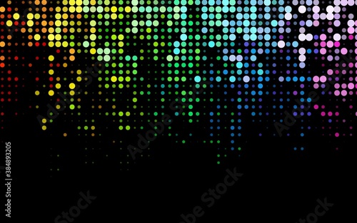 Dark Multicolor  Rainbow vector layout with circle shapes.