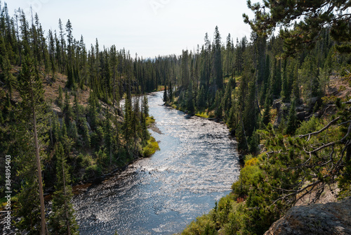 Jenny Lake Trail in Grand Teton National Park, Wyoming. USA. Back to Nature concept.