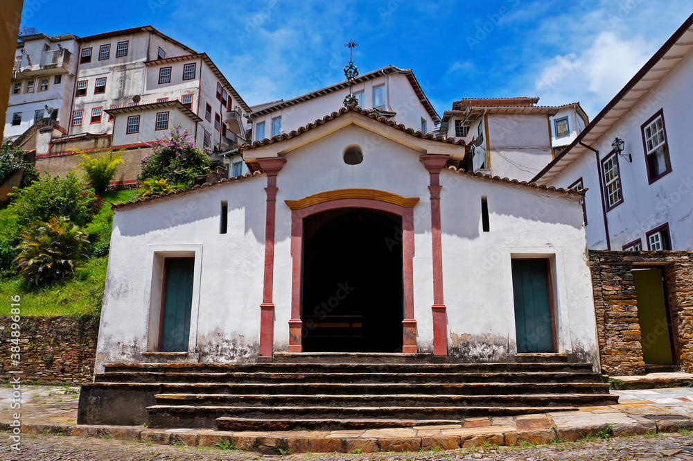 Chapel in historical city of Ouro Preto, Brazil