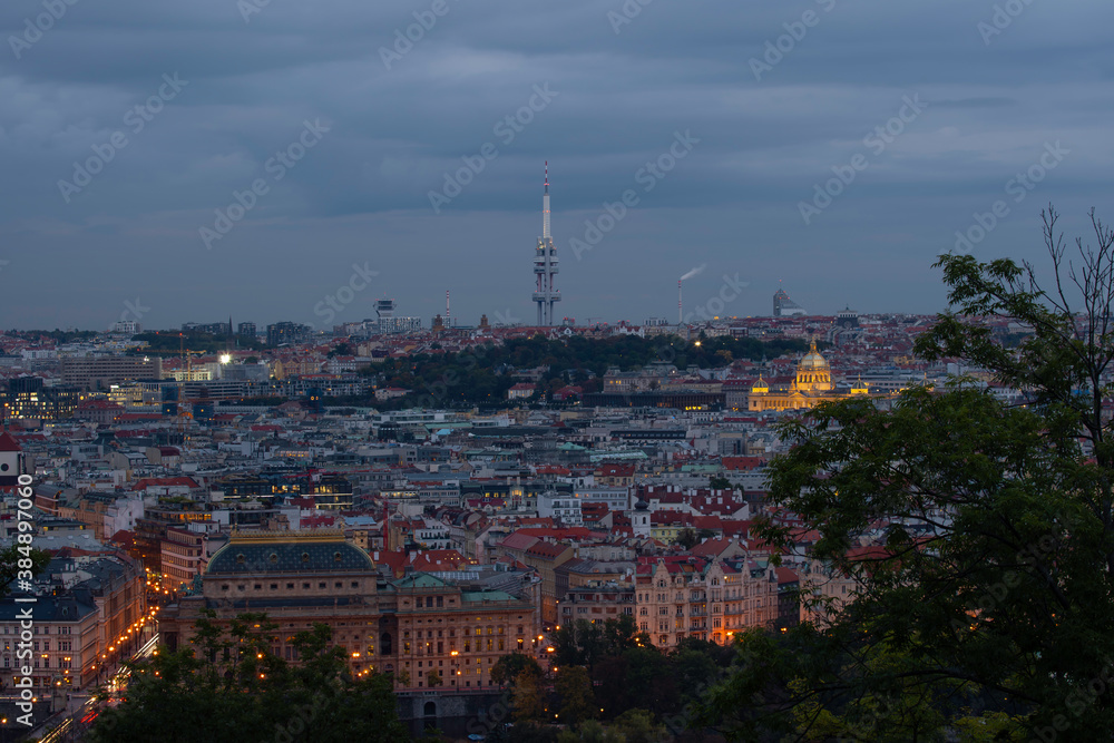 
panoramic view of the old town of prague in the czech republic