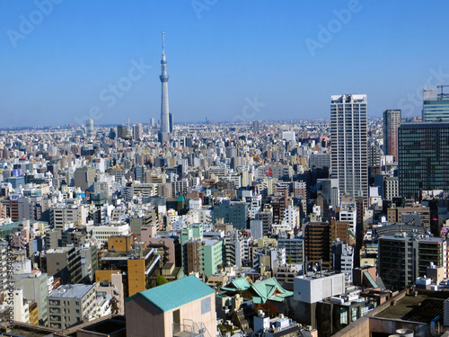Tokyo Sky Tree Tower view from a skyscraper