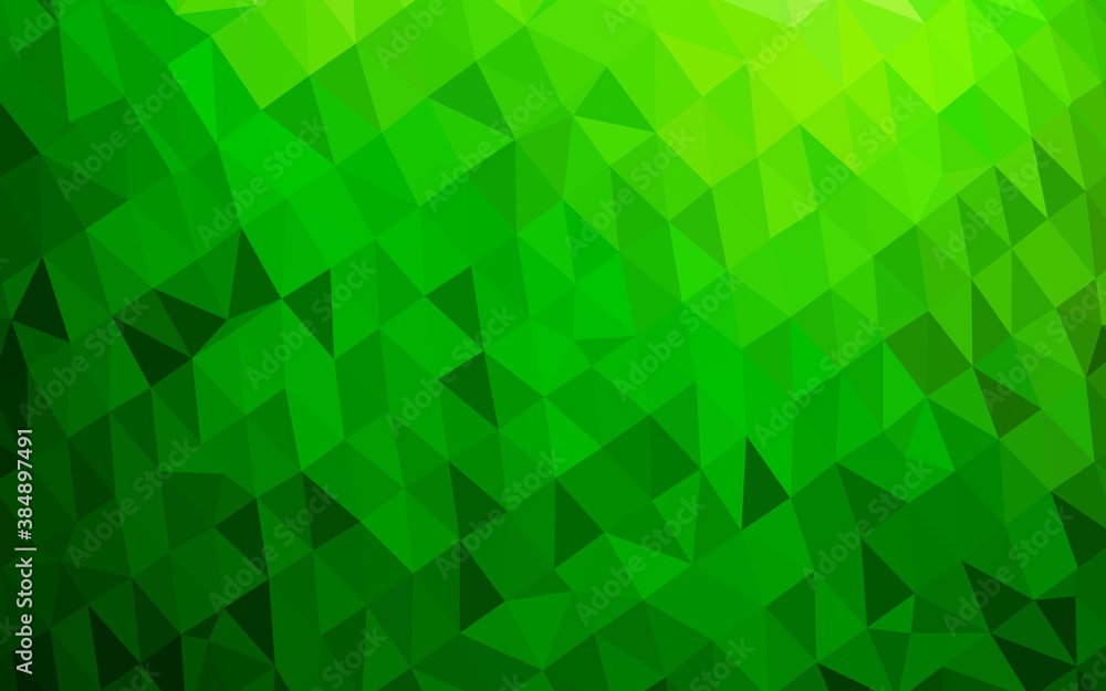Light Green vector blurry triangle texture.