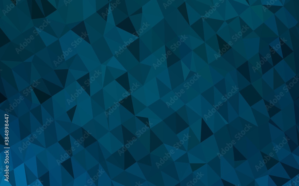 Obraz premium Dark BLUE vector triangle mosaic cover.