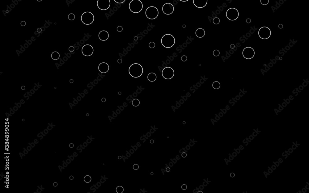 Dark Silver, Gray vector background with bubbles.