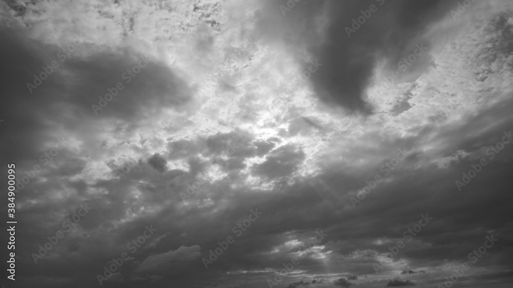 Black and white clouds and sky background. Black and white clouds and sky background.