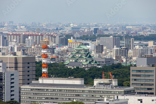 テレビ塔展望台から見た名古屋城