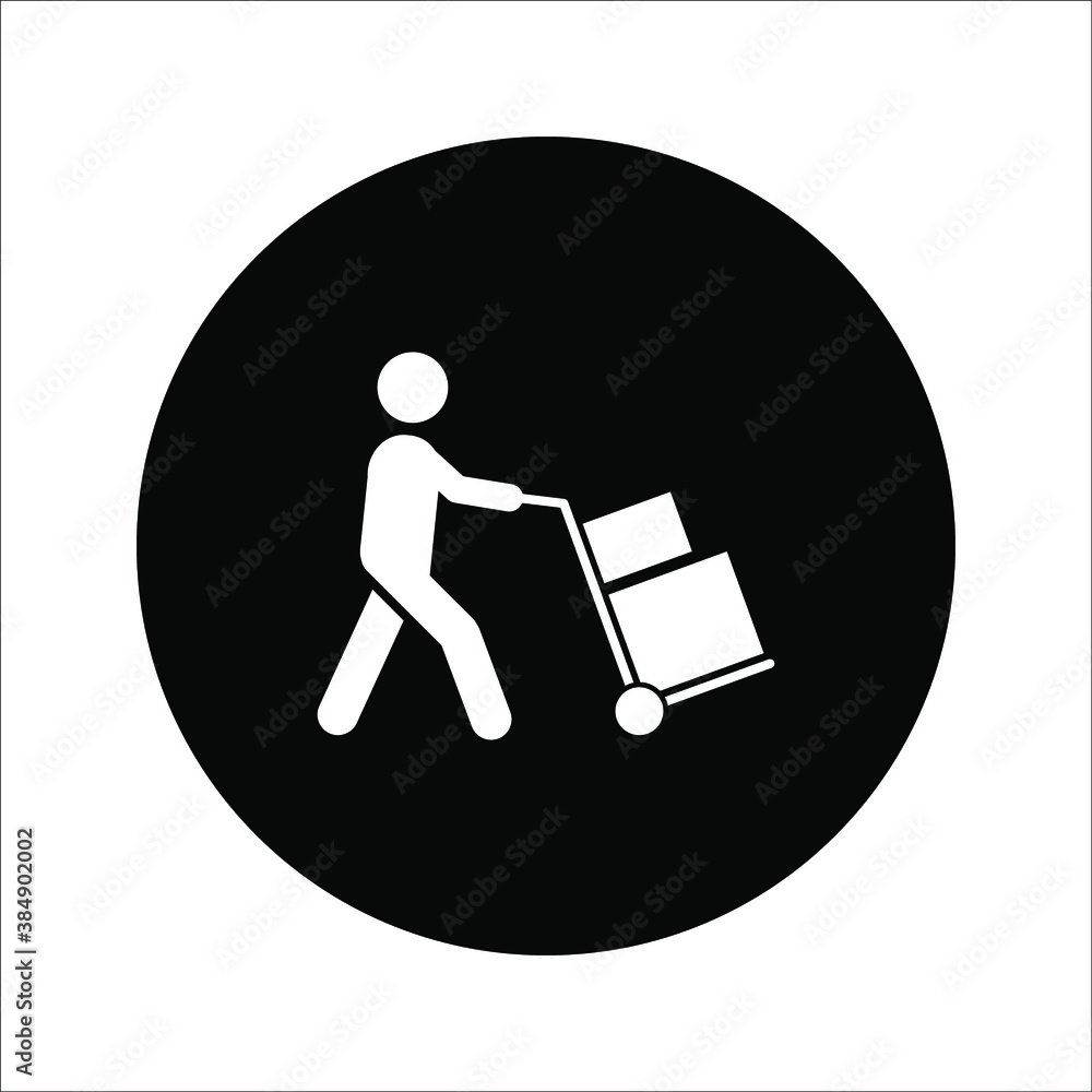 Man Moving Box Pictogram Icon Illustration design Man Moving Box Pictogram Icon Illustration design